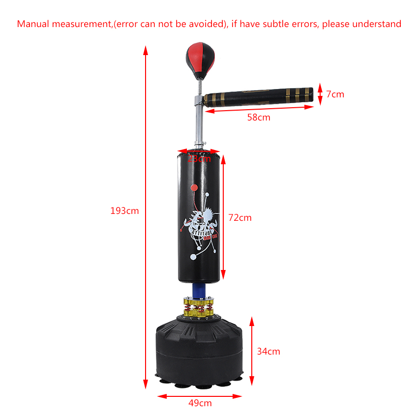 Floor Standing Punching Bag Boxing Column Speed Ball 360 Degree Swing Bar Punching Sport Sand Bag Pressure Relief Boxing Fitness