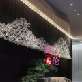 Crystal ice stone chandelier landscape non-standard engineering lights custom sales center front desk clubhouse hotel lobby