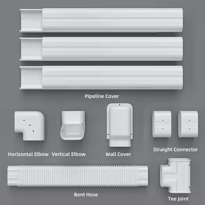Air Conditioning Pipe Cover Kit Decorative PVC Duct Covers13