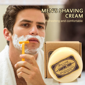 Goat Milk Shaving Soap Men Beard Mustache Gromming Natural Hair Removal Cream Soap Face Care Barber Salon Shaving Soap TSLM2