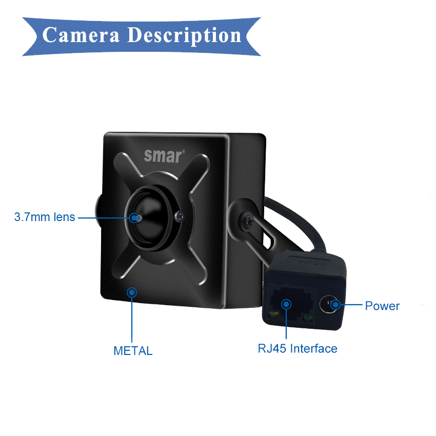 Smar CCTV IP Home Camera 3.7MM 720P 960P 1080P Security Surveillance Network Camera ONVIF2.3 Support Android, iPhone IOS