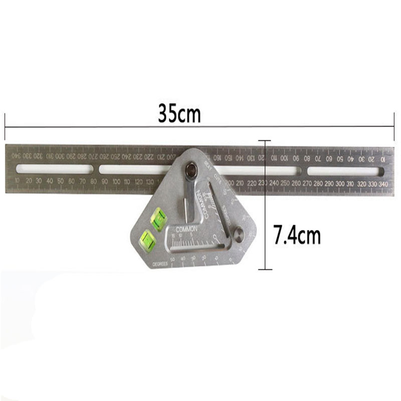 New Carpenter Utensil Practical Protractor Triangle Angle Finder Stainless Steel Caliper Measuring Square Angle Ruler Tools