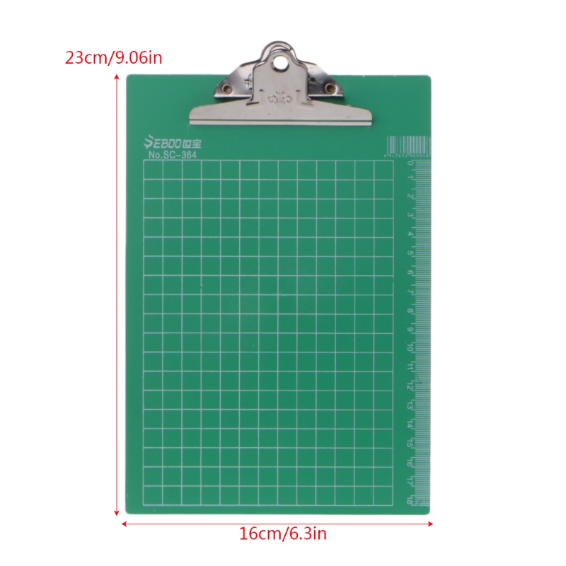 Plastic A5 File Paper Clip Writing Board With Clip Document Clipboard Scale Kit