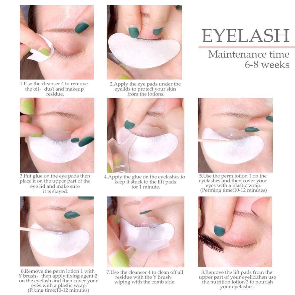 30PCEyeLash Curl Eyelash Lengthening Cilia Lift Extension Remove TSLM1 Lasting Long Set Lotion Perming Perm Keratin Perm Ey R7L2