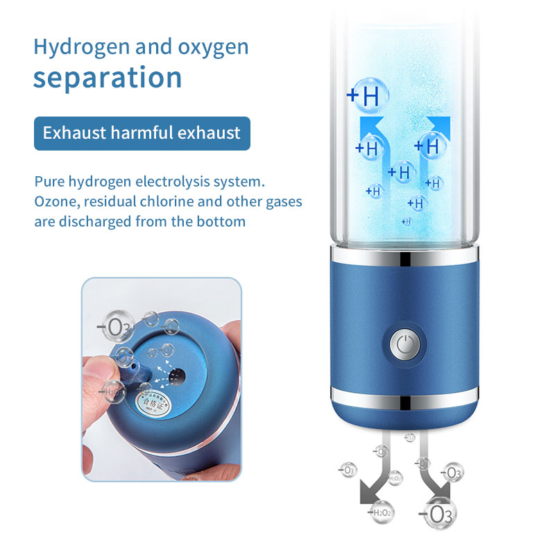 The 10th Generation Portable SPE&PEM Hydrogen Water Generator Ionizer High h2 and ORP hydrogen water bottle with Fashion color