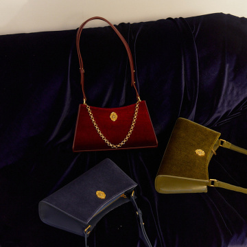 LA FESTIN Designer handbags 2020 fashion gold chain shoulder bag leather messenger handbag velvet bag