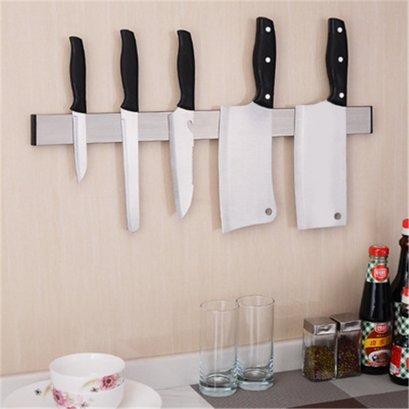 Blocks Roll Bags Magnetic Self-adhesive 31cm Length Knife Holder Stainless Steel 304 Block Magnet Rack Stand Creative magnetic