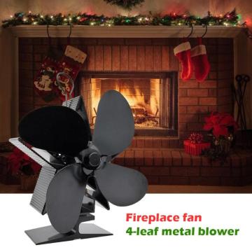 Pentagram Shaped Fireplace Fan 4 Blade Heat Powered Stove Fan Wood Burner Efficient Heat Distribution Quiet Equipment