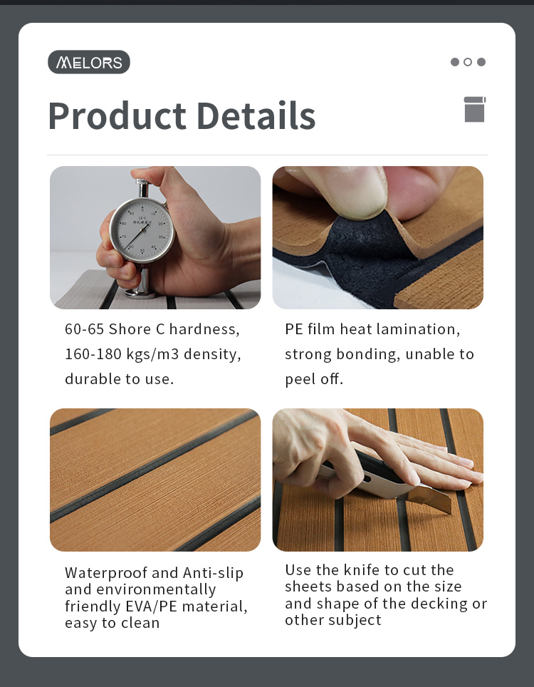 Foam Faux Teak Sheet