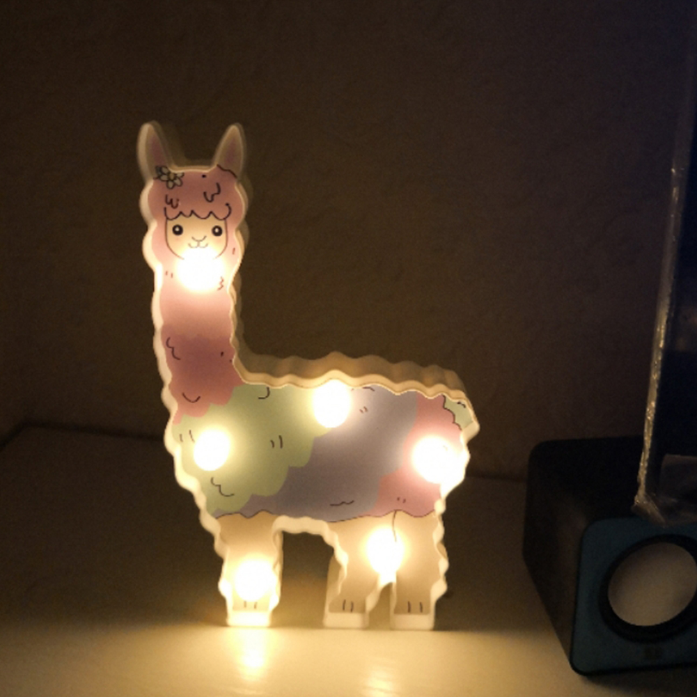 Llama Decor Toys for Kids Wall Decoration Night Lamp for Pregnant Woman, Kids, Baby Shower, Nursery, Battery Operated Nightlight