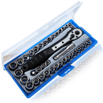 38PCS Socket Wrench Set 3/8'' Ratchet Wrench SET OF HEAD END HAND TOOL BOX KIT WORKSHOP DICE DIE OMbraS