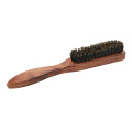 Natural Bristle Beard Brush Men Mustache Brush Comb Solid Curved Wood Handle