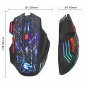 HXSJ J50 One-Handed Gaming Keyboard 35 Keys LED Backlight Wired Gaming Mouse with Breathing Light 7 Button Keyboard Mouse Combo