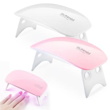 Portable 6W Mini Nail Lamp Pink White Nail Dryer Machine UV LED Lamp Micro Home Use Drying Lamp For Gel Varnish