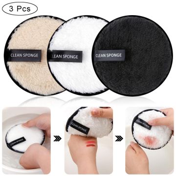 Makeup Remover Pads Reusable Face Make-up Microfiber Wipes Cloth Washable Cotton Pads Hypoallergenic Skin Care Cleansing Puff
