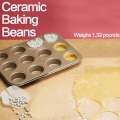 New Best Utensils Ceramic Baking Beans Pie Baking Beads 1.32 Pounds Pie Weights With Storage Tub Food Grade Ceramic Baking Tools