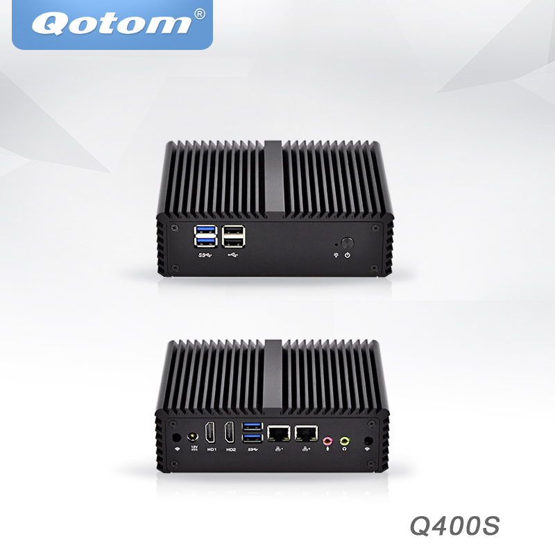 Qotom Mini PC Intel Core i3 i5 Industrial Micro PC Barebone System Dual core dual lan OPNfsense Desktop Mini Computer x86