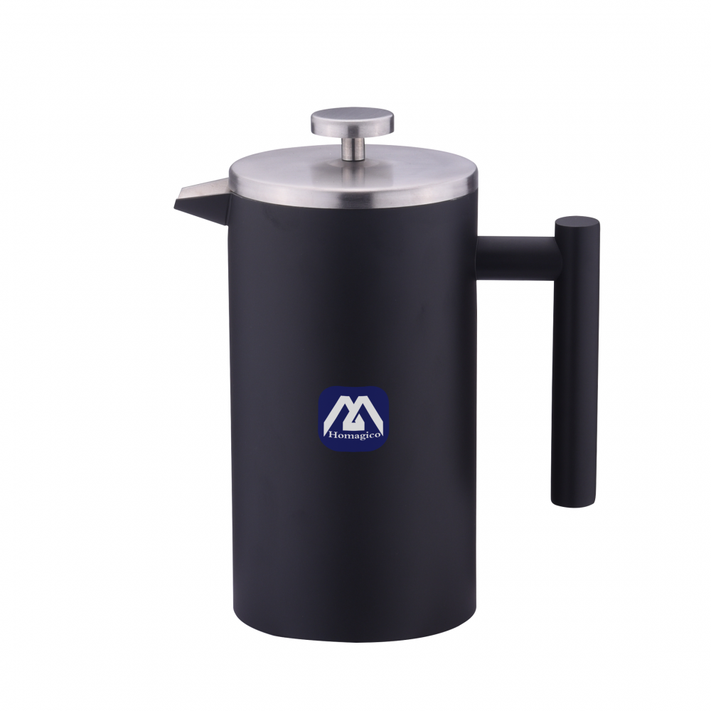 Homagico Stainless Steel French Press Coffee Maker Black