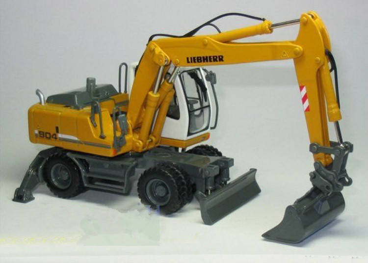 1:50 LIEBHERR A904C Multifunctional Wheeled Excavator Engineering Machinery Diecast Toy Model 58004 for Collection,Decoration