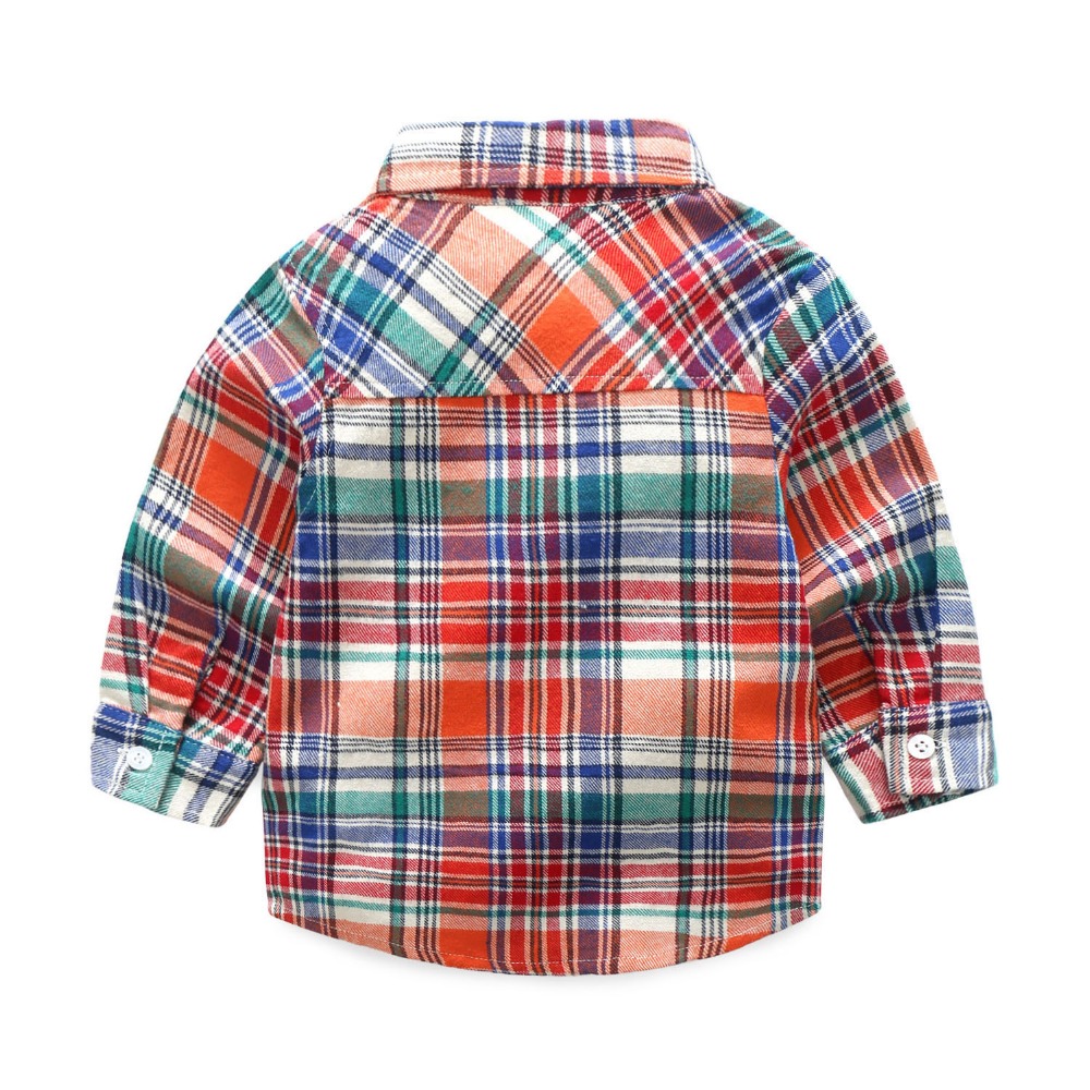 2PCS/3-24Months/Spring Autumn Baby Suit Infant Boys Clothes Sets Fashion Plaid Cotton Kids T-shirt+Jeans Newborn Clothing BC1387