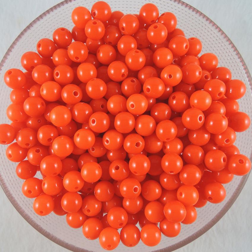 Wholesale Acrylic Solid DIY Plastic Spacer Beads Jewelry Accessories Bubblegum Round Loose Ball 6.8.10.12.14mm YK-13