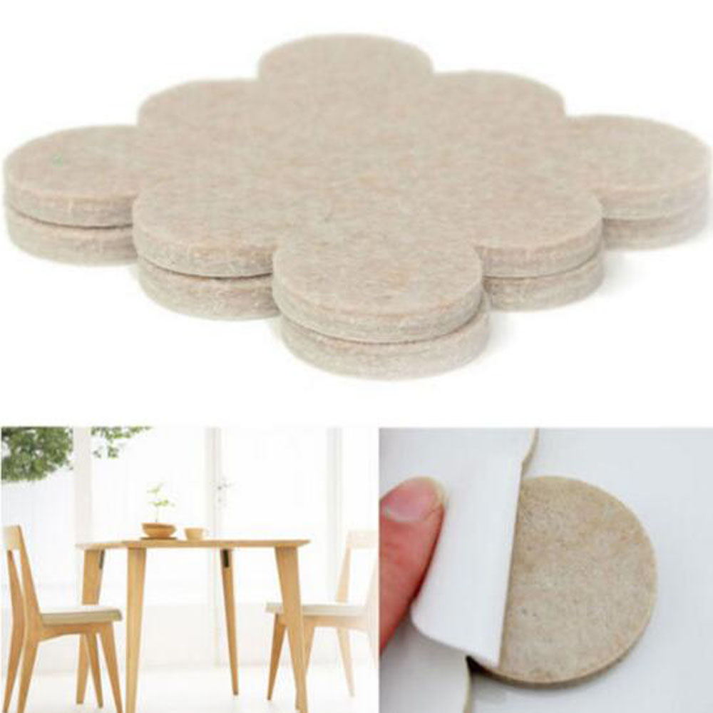 18PCS Oak Furniture Chair Table Leg Self Adhesive Felt Pads Wood Floor Protectors Protect wooden laminate vinyl floors