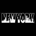 YJZT 16CM*4.8CM NEW YORK Word Logo Skyline Building Skyscrapers Vinyl Decal Car Sticker Art Black/Silver C3-1818