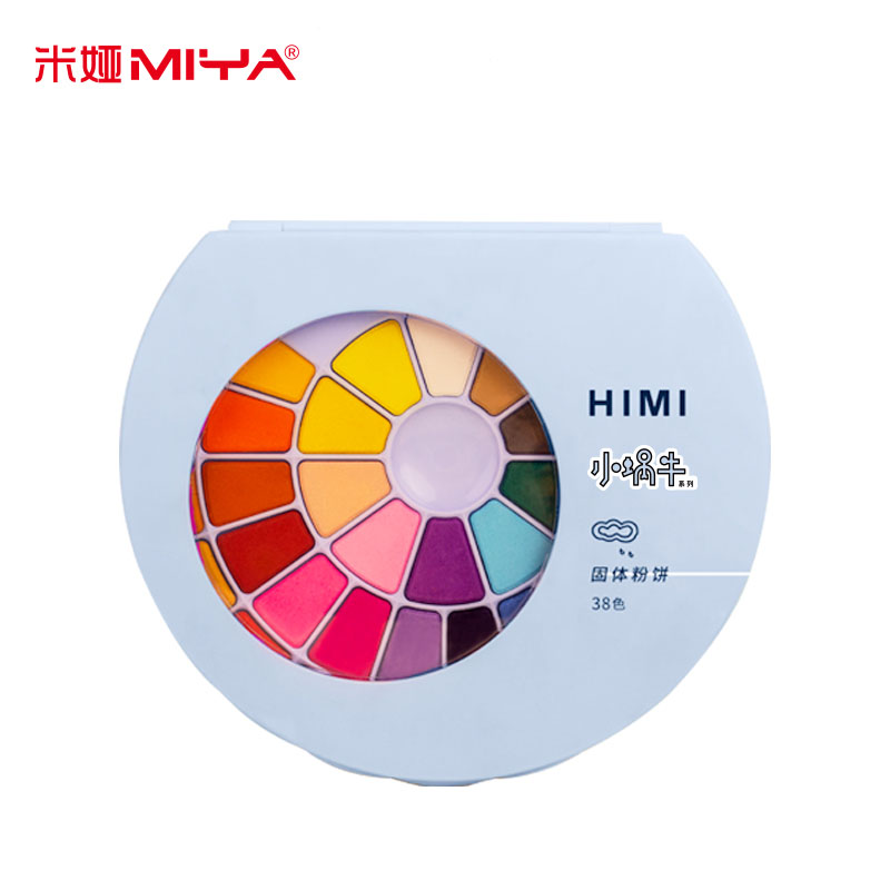 HIMI 24/38Colors Solid Water Color Paint Set Student Beginner Powder Cake Water Color Painting Hand painted gouache Art Supplies