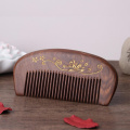 QSHAVE Black Gold Sandal Thickened Antistatic Sandalwood Comb Ladies Bag Comb Small 13cm Thickened Sandalwood Comb