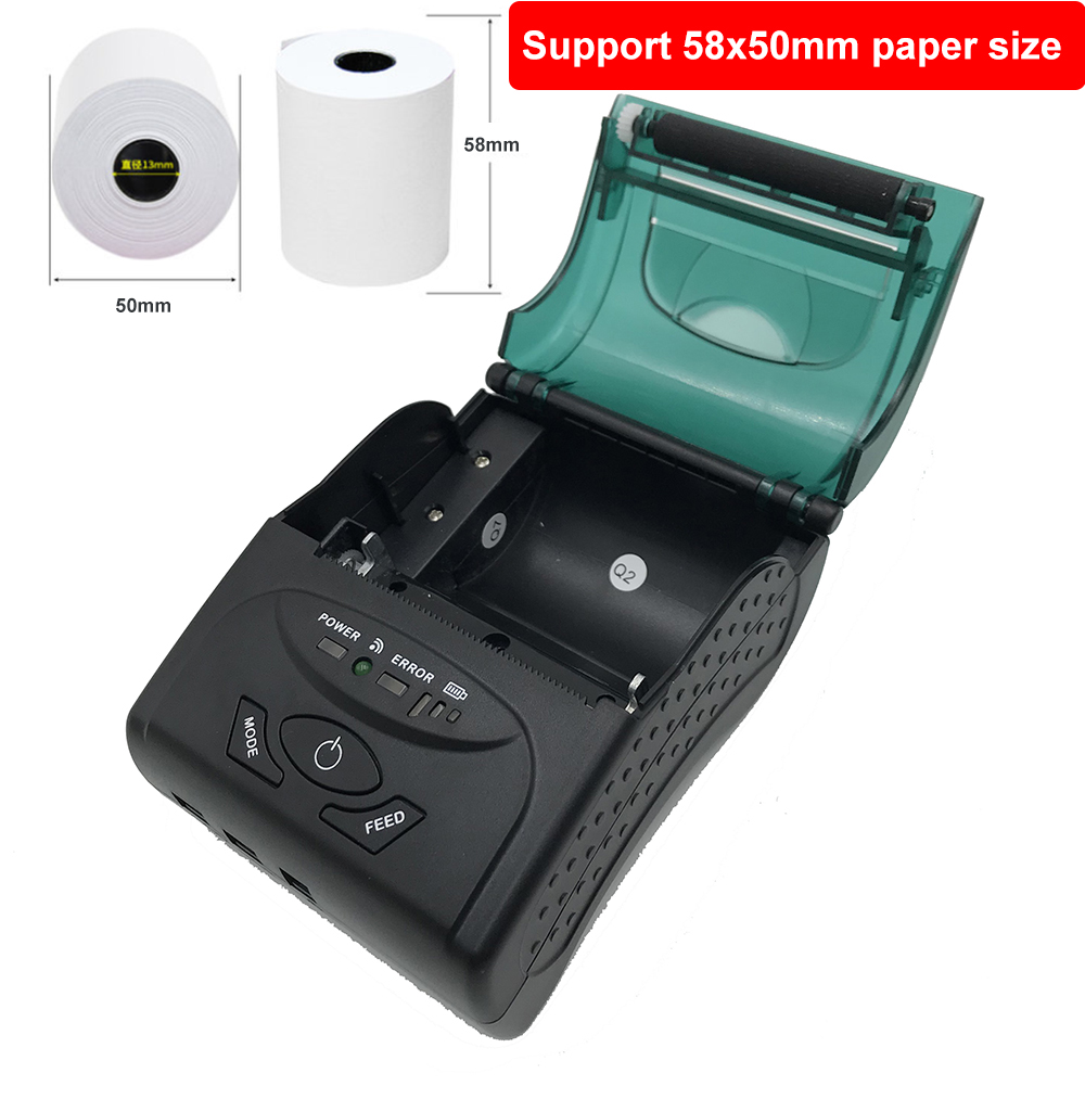 M58B 58mm Bluetooth Portable Printer Android Pocket Printer iOS small Printer