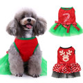 2021 New Year Pet Dog Gauze Tutu Dress Skirt Puppy Cat Princess Clothes for Smal Dogs Cotton Clothes Christams Pet Costume
