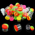 100pcs Non-Stick Glass Jars Wax Container 6ml Jars Dry Concentrate Container wax jar glass Bottle with silicone lid