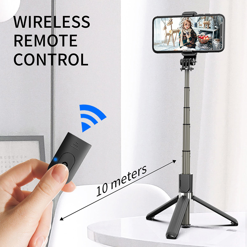 Bluetooth Wireless Selfie Sticks Tripod Foldable Aluminum Alloy Monopod Universal For Smartphones Gopro Action Cameras Holders