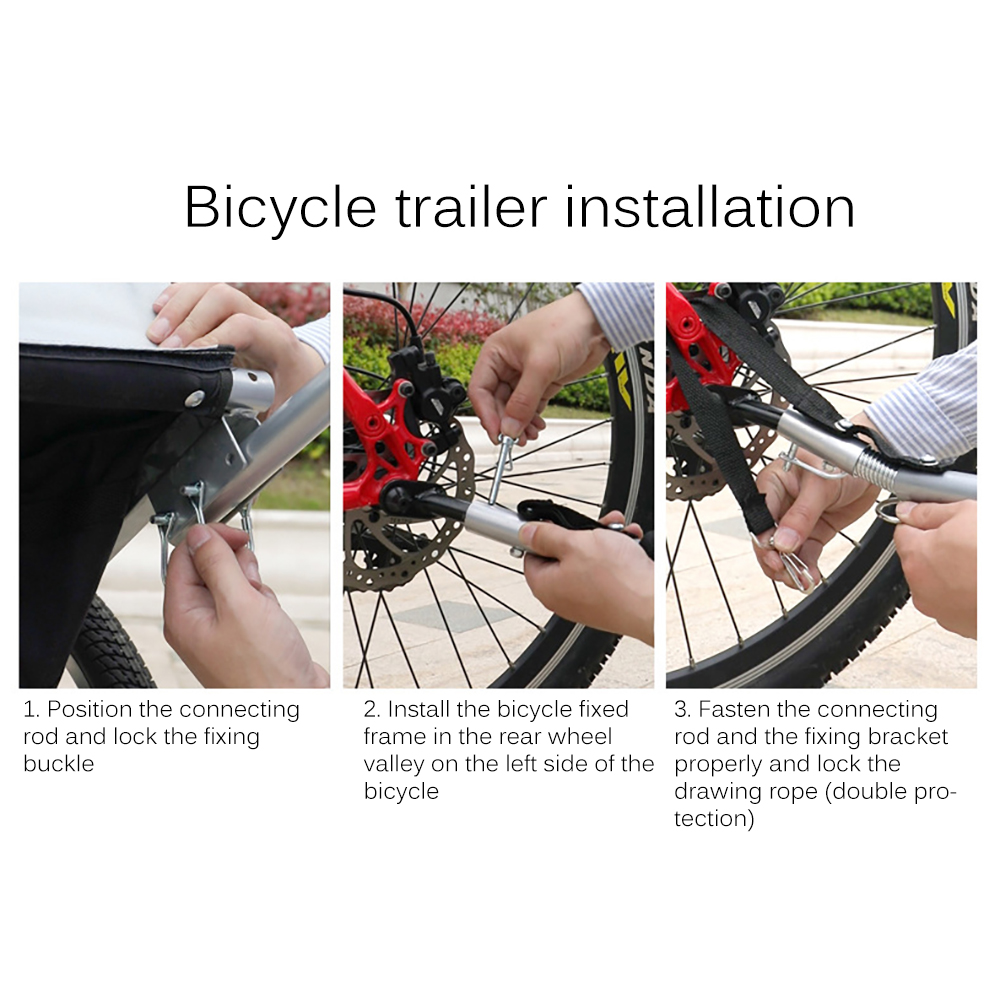 Bicycle Trailer Metal Linker Bike Trailer Classic Hitch Model Baby Pet Coupler Hitch Linker Trailer Hitch Adapter With Buckle