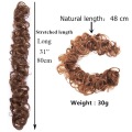 CLOTHOBEAUTY 1 Pcs Messy Hair Bun Extensions Wavy Curly Hair Donut Chignon Fake Ponytail, Synthetic Hair Rope Elastic Band Updo