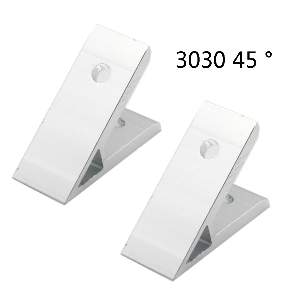 2pcs 45 degree 3030 30x30 Corner Angle Bracket Connection Joint for 3030 EU Aluminum Profile
