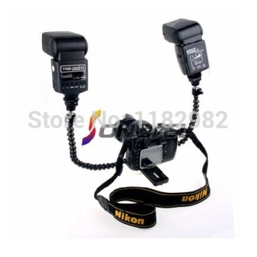 Photo Studio Accessories Flexible Dual Arm Dual-shoe Flash Bracket For Macro Shot DSLR Ca@on Ni@on Fujifilm