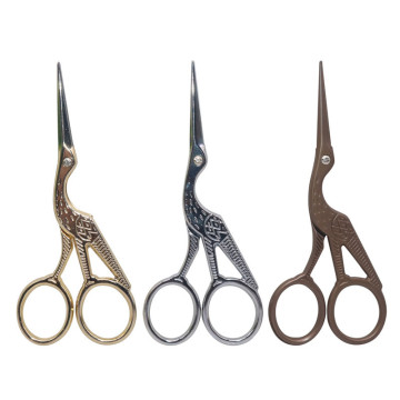 Stationery scissors Durable Stainless Steel Vintage Classic Embroidery Scissors Nail Art Stork Crane Bird Scissors Cutters