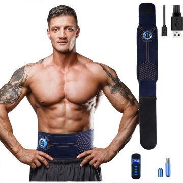 Rechargeable EMS AB Stimulator Slimming Belt Adjustable Electronic Body Slimming Belt Vibration Fitness Massager Abdomen