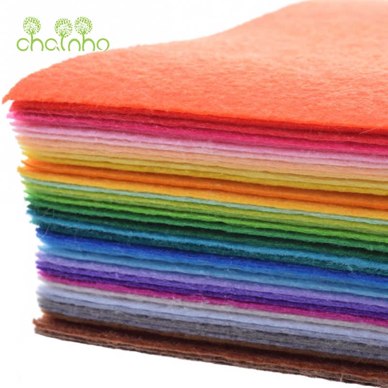 Non Woven Fabric 1mm Thickness Polyester Felt Of Home Decoration Pattern Bundle For Sewing Dolls Crafts 40pcs 20x30cm