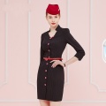 Uniform Flight Attendant Business Dress Work Wear Beautician Uniforms Dresses Airline Stewardess Flight Attendant Uniform DD1788