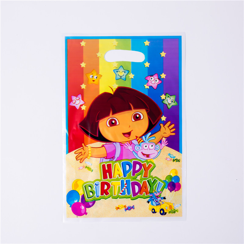 Dora the Explorer Theme Kids Disposable Tableware Birthday Party Decoration Tablecloth Paper Cups Plate Baby Shower Supplies