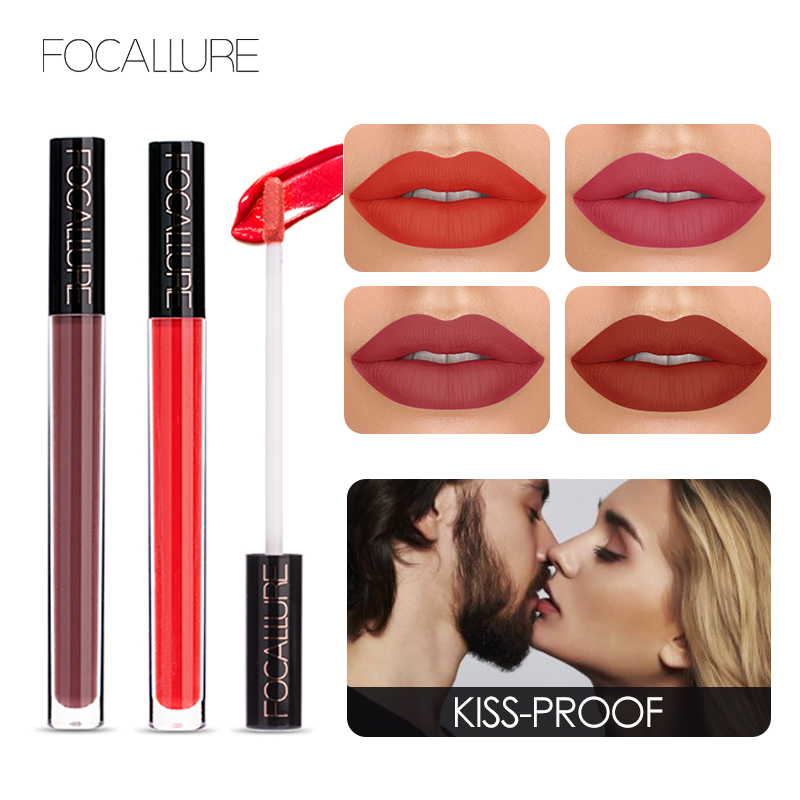 FOCALLURE Matte Liquid Lipstick ultra Matte Lip Tint Sexy Pigment Waterproof Batom Tint Nude lip stick Kiss-proof Lips Make up