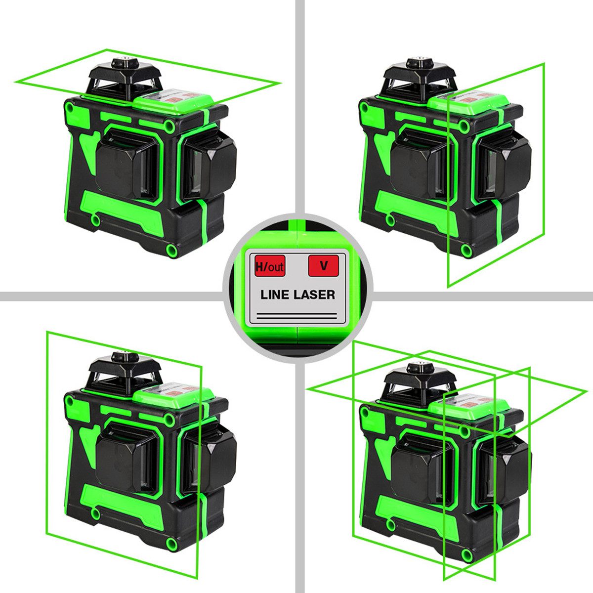 12 Lines 3D Laser Level Self-Leveling 360 Horizontal And Vertical Powerful Green Laser Beam Line Laser Level with Bracket/Tripod