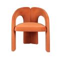 Italian Minimalist living room orange Dubet lounge chairs