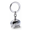 Silver Pig Animal Charm keychain