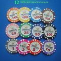 Wholesale 20PCS/Lot Crown National Poker Chips Texas Hold'em Poker Chips Clay+Iron Poker Club 10000 Value Casino Chip Game Chips