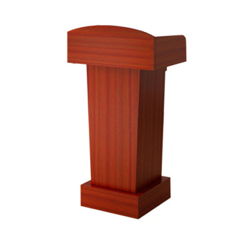 The lectern is simple and modern