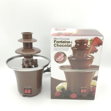BBQ Mini Chocolate Fountain Three Layers Child Chocolate Melt With Heating Fondue Machine DIY Mini Waterfall Hotpot