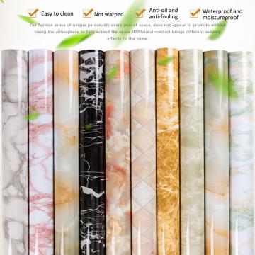 Thick waterproof pvc imitation marble pattern stickers wallpaper self-adhesive wallpaper renovation of furniture